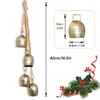 Dekoratif Figürinler Vintage Bell Xmas Süsler Asılı Alaşım Duvar Eski Demir Noel Ağacı Dekorasyon Rüzgar Çamırı