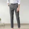 Abiti da uomo Pantaloni da lavoro Pantaloni eleganti da uomo traspiranti eleganti Pantaloni da ufficio a vita media con motivo dritto