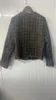 KUSAHIKI Koreanische Plaid Tweed Kurzen Mantel Frauen Vintage Langarm Oneck Outwear Tops Herbst Mode Elegante Jacke 240112