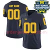 94 Kris Jenkins Michigan Wolverines National Championship Football Jerseys 1 Roman Wilson 0 Mike Sainristil 2 Blake Corum 9 J. J. McCarthy 12 Chris Evans 65 Zinter