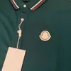 Polo da uomo firmata t-shirt da uomo Nuova tendenza Bavero da uomo ricamato tinta unita risvolto a righe manica corta magliette estive Comoda polo morbida e traspirante