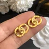 Boucles d'oreilles Designer Stud Haute Qualité Amour Femmes Bijoux Automne Filles Charme Boucles D'oreilles Plaqué Or Boîte Paquet Cadeau Boucle D'oreille