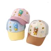 Ball Caps LDSLYJR Summer Acrylic Cartoon Bear Casquette Baseball Cap Adjustable Snapback Hats For Children Boy And Girl 212