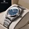 Minimalistisch volautomatisch mechanisch geborsteld roestvrij staal Sterk nachtlampje Waterdicht high-end herenhorloge