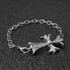 Projektantka Bransoletka CH dla kobiet Chromy same duży krzyż metalowy łańcuch biżuterii serc Bracelets Classic Brand Class