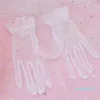 Five Fingers Gloves Chic Letter Embroidery Lace Gloves Sunscreen Drive Mittens Women Long Mesh Glove party wedding dress gloves arm cuff jewelry