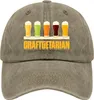 Ballkappen Baseball Craftgetarian Craft Beer Trucker-Mütze für Teenager Vintage gewaschene Baumwolle verstellbar