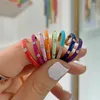 Cluster Rings 2024 Korean Oil Drop Color Zircon Ring Lisa Same Enamel Rainbow Women Accessories INS Fashion Personality Jewelry Fans Gift