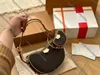 A5 Designer Croissant MM Sac à bandoulière avec sac à main Women Classic Cuir Crossbody Brand Wallet Lady Brown Handsbag