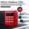 Radio 1PC Mini Portable Radio Handheld laddningsbar digital FM USB TF Mp3 Player Stonego Speaker Devices Supplies