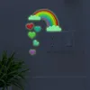 Rainbow Light Switch Cover Sticker Wall for Baby Kids Room Bedroom Home Decoration Love Wallpaper Glow in the Dark Stickers 240111