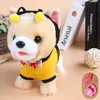 Electronic Plush Animal Robot Talking Dog Interactive Sound Control Puppy With Leash Bark Sing Song Music Toys For Kid Gifts 240111