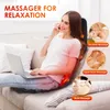 Heating Full Body Massager Cushion Shiatsu Electric Back and Neck Masssage Shoulder Waist Pain Relief Car Chair Office Seat Pad 240111