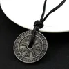 Anhänger Halsketten Mode Klassische Viking Rune Kompass Ausschnitt Odin Halskette männer Amulett Schmuck Zubehör Für Männer Geschenke