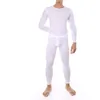 Herr termiska underkläder sexiga män sätter sömnkläder is silkeslounge lång ärm under tröja John byxor basskikt byxor toppar bottnar