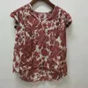 Rokken Dames Midi Jupe 2024 Lente Zomer Bloemen Gedrukt Hoge Taille Slank Casual Ruches Of Geplooide Top Met Korte Mouwen