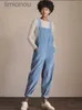 Kvinnors jumpsuits rompers vintage corduroy övergripande jumpsuits kvinnor avslappnade suspender breda ben playisuits rompers byxor hösten vinterkläder240111