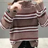 Vintage warme Chenille Pullover Frauen Volle Hülse Samt Pullover Winter Damen Solide Rollkragen Lose Weibliche Jumper 240112