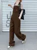 Kadın Tulumları Yük atanlar Sml Jeans Womens 2022 Sonbahar Kore tarzı gevşek vintage düz pantolon tulum Kore Safari Denim Tulum Kadınlar (78953L240111