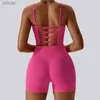 Yoga Outfit Women's Tracksuits Yoga Short Sets Seamless SportsWear Women Sport Outfit For Woman Crop Top Mini Shorts Suit Workout Clothes Athletic Wear YQ240115