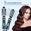 3 en 1 sèche-cheveux brosse rotative souffleur de cheveux brosse en céramique bigoudi Volumizer sèche-cheveux électrique brosse à Air Styler 240111