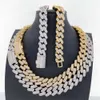 12mm 13mm 15mm 18mm Mens Miami Cuban Link Necklace Moissanite Hip Hop Jewelry Luxury Bracelet