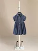 Vêtements en Denim pour filles, Mini robe courte en Jean, manches longues, chemise de fête décontractée pour enfants, nouvelle collection, Q07163429478