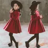 Girl Dresses 3-12 Years Autumn Winter Girls Princess Dress Knitted Turtleneck Long Sleeve Sweater Kids For Baby Toddler Clothes