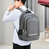 Backpack Large Bag Men Women 29L Oxford Black Solid High School Bags Reflective Stripe Hiking25-75L Fits In 11-15 Inch Laptop