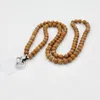 120CM Wood Grain Beads Pendant Necklace Vintage Phone Chain Mobile Lanyard Bag Cell Strap Hanger Accessories 240111