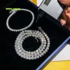 GRA -certifikat Fabrikspriset Iced Out Moissanite Diamond Tennis Chains 10K Gold Tennis Chains Halsband för män gåva