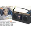 Haut-parleurs Retro FM Radio Music Porteable Bluetooth Dab Radio Carte en haut-parleur Boîte de son de batterie rechargeable en plein air avec écran couleur