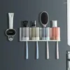 Ensemble d'accessoires de bain 1/2 pièces, distributeur automatique créatif de dentifrice, presse-agrumes mural, porte-brosse à dents, accessoires de salle de bains