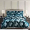 Luxe Bloemen Dekbedovertrek met Kussensloop Eur Paar Trooster Bed Quilt Bruiloft Beddengoed Set QueenFullKing 240112