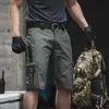 Men's Shorts Camouflage Cargo Shorts Mens Summer Quick Drying Multiple Pockets Military Pants Outdoor Hiking Fishing Thin Shorts Male Jogger 240227