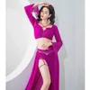 Scene Wear Women Belly Dance Costume Set Professional Dancer Dress Clothes Festival outfit Oriental Shoulder Out 2st TopSkirt