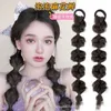 Ponytails Concubine Synthetic Bow Ponytail High Elastic Woman Hair Side Natural Braided Black Hose tail Hair Piece 230613