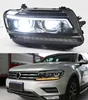 LED-blinkershuvudljus för VW Tiguan-strålkastare 2017-2021 Dagstidslöpning Turn Signal Lamp Projector Lens