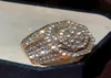wholeNew Big Round Piffed Marine Micro Paved CZ Ring Hip Hop Rock Style Full Bling Iced Out Cubic Zircon Ring Luxury Jewelry 9636596