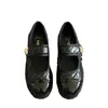 Женские дизайнерские модельные туфли с пряжкой в форме сердца, черные кожаные туфли Мэри Джейн на низком каблуке