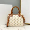 Bolso de diseñador de lujo Bolsos cruzados Bolso de hombro para mujer Cuero genuino Cartera de flores marrón Bolso de mano