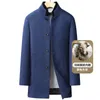 Zima wysokiej jakości wełniana płaszcz wełniany kurtki wełniane w dół wkładka Odłączona zagęszcza ciepły płaszcz wielkości płaszcza s-xxxl 240111