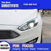 Pour Ford Focus phare LED 15-18 accessoires de voiture DRL feux de jour Streamer clignotant indicateur lampe frontale pièces automobiles