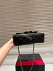 Diseñador Bolso de la cadena del hombro Bolsa del embrague Totas Bolsas Bolsas Verifique Velor Purso Letras dobles Doble cintura Cuadrones Striegos Bolsos de canal 21*15 cm