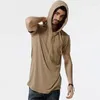Men's T Shirts MRMT 2024 Brand Plus Size T-Shirt Undershirt Short Sleeve Hooded Camouflage Mid Length Bottoming Shirt