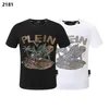 PLEIN BEAR T-SHIRT Hommes Designer T-shirts Marque Vêtements Strass PP Crânes Hommes T-SHIRT COL ROND SS SKULL Hip Hop Tshirt Top Tees 16788