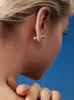 Brincos bamoer u 925 prata esterlina original boêmio orelha studs para mulheres geométricas finas jóias jóias praia festa presente