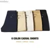 メンズショーツ6カラーカジュアルショーツメン2023夏の新しいストレートビジネスファッション薄いショートパンツ男性ブランドKhaki Beige Black Navyl240111