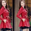 Women's Leather 2024 Jacket Mid-length Autumn And Winter Warm Coat Thickened Fashion Casual Comfortable Trench