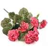 Dekorative Blumen, langlebige künstliche Blumenpflanze, 36 cm, 5 Zweige, wunderschönes Dekor, Eleganz, Geranienersatz, lebendige Hochzeit